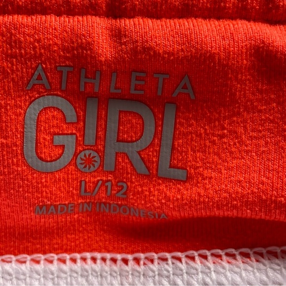 Athleta Tropical Print Shorts Side Pockets Attached Underwear Size Large (12) - Picture 8 of 9